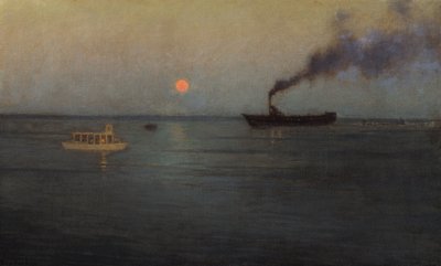 Rosy Moon Off Charleston Harbor by Lowell Birge Harrison